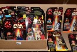 A QUANTITY OF HASBRO STAR WARS EPISODE I ACTION FIGURES, all still sealed on original cards and with