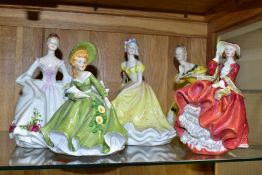 FOUR ROYAL DOULTON FIGURES, comprising Ninette HN2379, Top O'The Hill HN1834, The Last Waltz