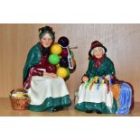 TWO ROYAL DOULTON FIGURINES, comprising Silks and Ribbons HN2017 and The Old Balloon Seller