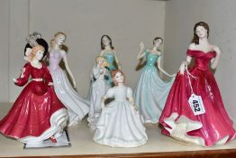 SEVEN ROYAL DOULTON FIGURES, comprising four from Classics series, Jasmine HN4431, Chloe HN4456,