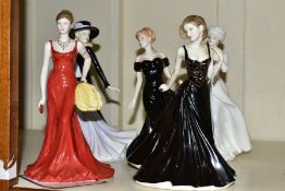 FIVE ROYAL DOULTON FIGURES, comprising two from Classics in Vogue, Amelia HN4327 and Alana HN4499, a