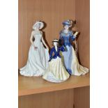 THREE ROYAL WORCESTER FIGURINES, comprising 'Elizabeth' produced exclusively for Royal Worcester