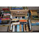 BOOKS, approximately 135 titles in five boxes, mostly hardback, subjects include, Cookery,