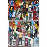 A QUANTITY OF UNBOXED AND ASSORTED PLAYWORN DIECAST VEHICLES, to include a number of Spot-On
