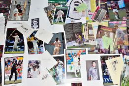 CRICKET & FOOTBALL AUTOGRAPHS a large collection 200+ of genuine and facsimile autographed