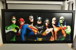 ALEX ROSS FOR DC COMICS (AMERICAN CONTEMPORARY) 'ORIGINAL SEVEN', portraits of Green Lantern, Flash,