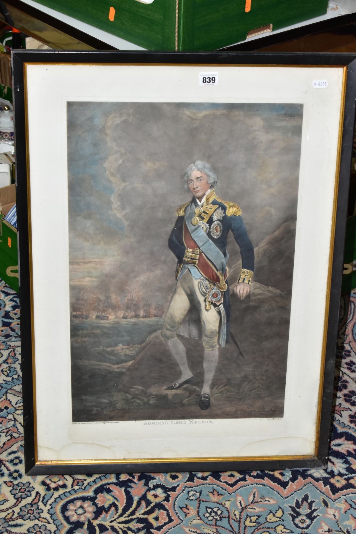 AFTER JOHN HOPPNER (1758-1810) 'ADMIRAL LORD NELSON', a mezzotint print engraved by Charles