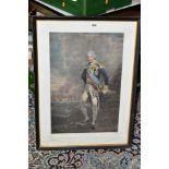AFTER JOHN HOPPNER (1758-1810) 'ADMIRAL LORD NELSON', a mezzotint print engraved by Charles