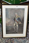 AFTER JOHN HOPPNER (1758-1810) 'ADMIRAL LORD NELSON', a mezzotint print engraved by Charles