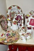 A COLLECTION OF ROYAL ALBERT OLD COUNTRY ROSES TRINKETS AND TABLEWARES, to include small coffee