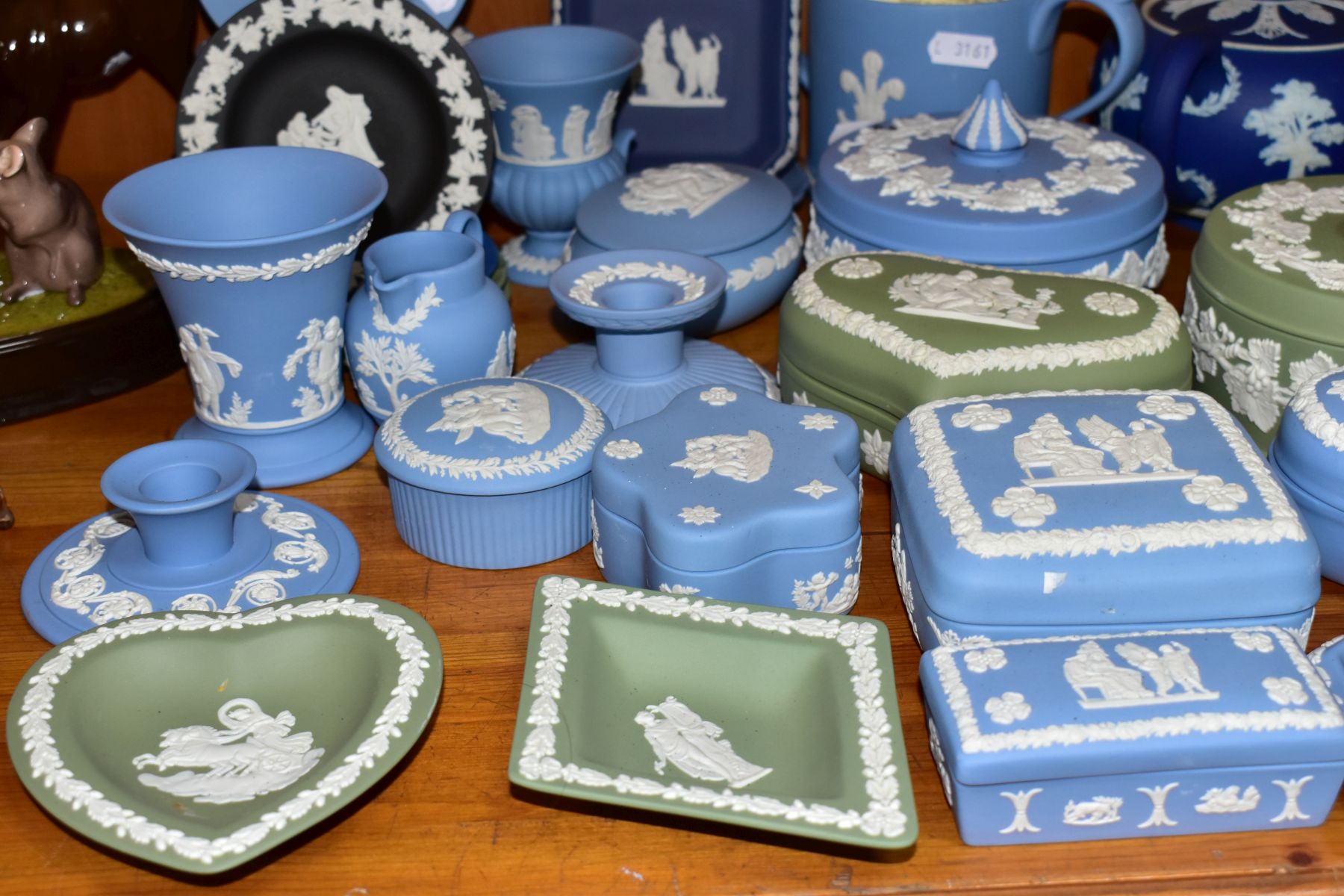 A QUANTITY OF WEDGWOOD JASPERWARES, approximately fifty pieces mainly pale blue, also sage green, - Image 3 of 7
