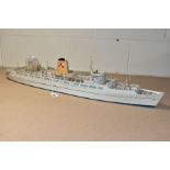 A DISPLAY MODEL OF THE LINER R.M.S. 'EMPRESS OF ENGLAND', wooden scratch or kit built model with