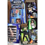 A QUANTITY OF ASSORTED BOXED MODERN STAR WARS GAMES AND COLLECTABLES, to include Kenner Action