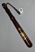 A STAFFORDSHIRE POLICE TRUNCHEON, having a Queens crown and Staffordshire knot to the shaft and