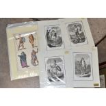 FIVE 19TH CENTURY ENGRAVING PRINTS DEPICTING ANCIENT BRITONS, comprising male and female Britons,