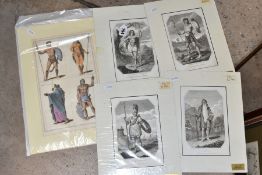 FIVE 19TH CENTURY ENGRAVING PRINTS DEPICTING ANCIENT BRITONS, comprising male and female Britons,