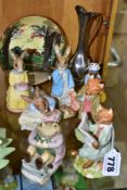VARIOUS ORNAMENTS, comprising four Royal Albert Beatrix Potter figures Foxy Reading, Mr Jackson,