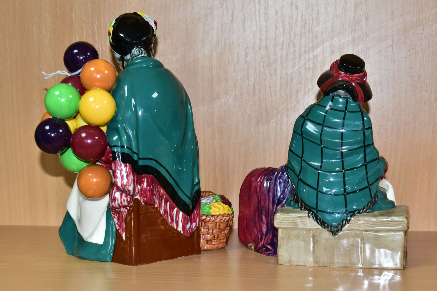 TWO ROYAL DOULTON FIGURINES, comprising Silks and Ribbons HN2017 and The Old Balloon Seller - Image 3 of 4