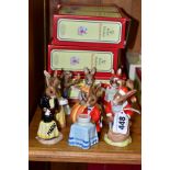 NINE BOXED ROYAL DOULTON BUNNYKINS FIGURES, comprising Happy Christmas DB17, Happy Birthday DB21,