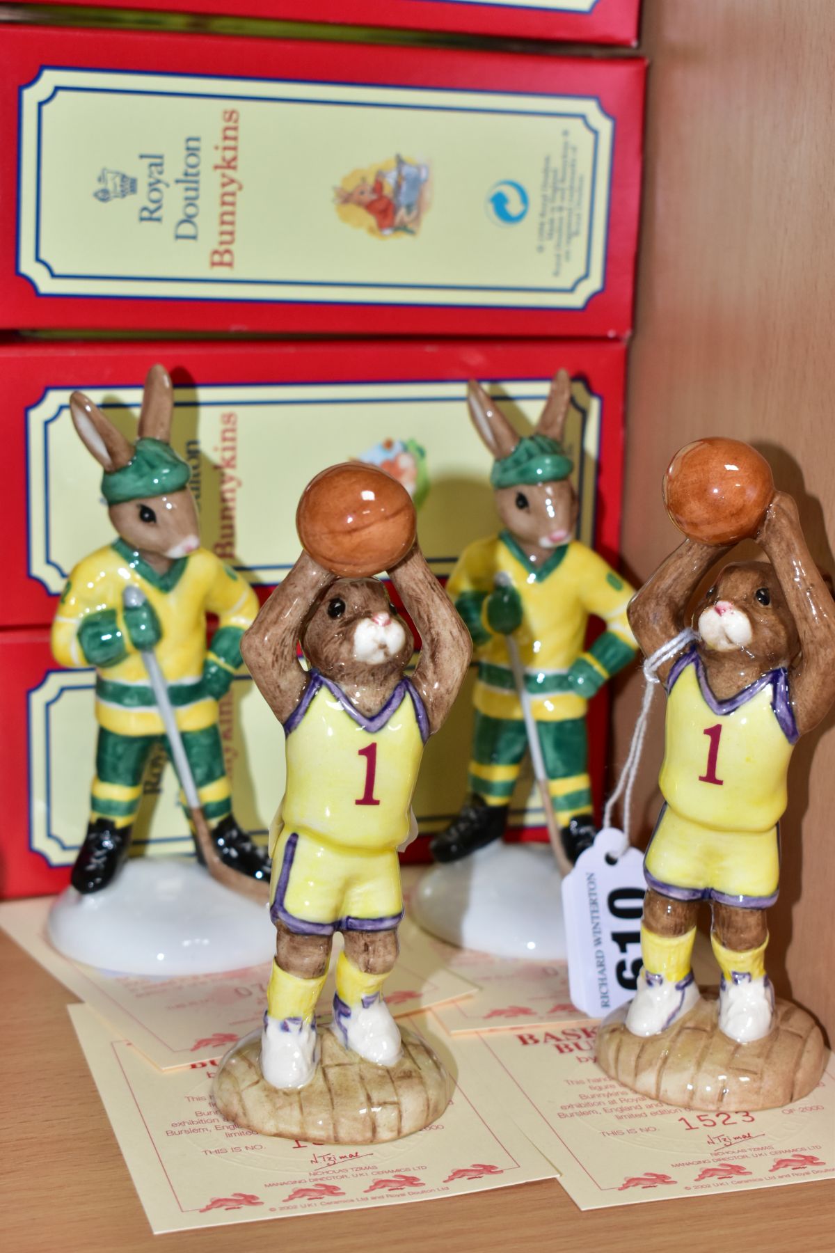 FOUR BOXED ROYAL DOULTON LIMITED EDITION BUNNYKINS FIGURES PRODUCED EXCLUSIVELY FOR U.K.I.