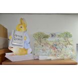 TWO BEATRIX POTTER CARDBOARD DISPLAY STANDS, one celebrating 100 years Beatrix Potter 1893-1993,