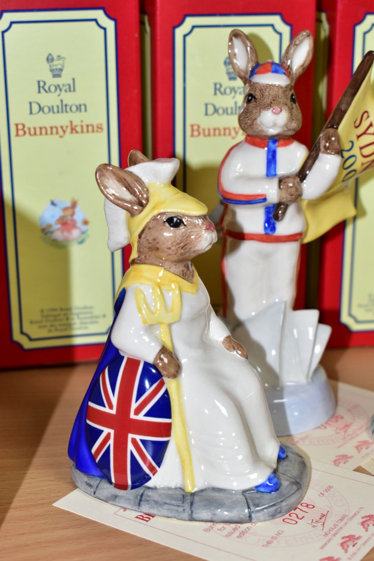 THREE BOXED ROYAL DOULTON LIMITED EDITION BUNNYKINS FIGURES PRODUCED EXCLUSIVELY FOR U.K.I. CERAMICS - Image 2 of 5