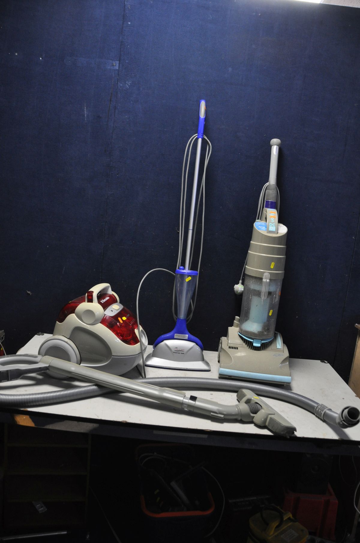 AN ELECTROLUX TWIN CLEAN VACUUM CLEANER, a Dyson DC01 Breast Cancer vacuum cleaner (both PAT pass