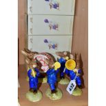 A BOXED SET OF FIVE ROYAL DOULTON BUNNYKINS OOMPH BAND FIGURES, comprising Sousaphone DB86,