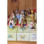 TEN ROYAL DOULTON (NINE BOXED) BUNNKINS FIGURES, comprising Buntie 'Helping Mother' DB2, Billie &