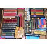 BOOKS, sixty hardback and paperback titles in two boxes to include boxed sets of TOLKIEN; J.R.R, The