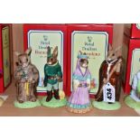 FOUR BOXED ROYAL DOULTON BUNNYKINS FIGURES FROM THE ROBIN HOOD SERIES, comprising Little John DB243,