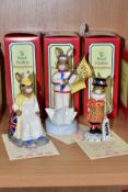 THREE BOXED ROYAL DOULTON LIMITED EDITION BUNNYKINS FIGURES PRODUCED EXCLUSIVELY FOR U.K.I. CERAMICS