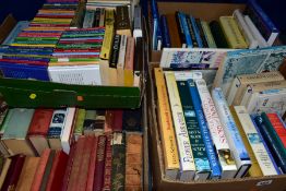 FIVE BOXES OF BOOKS, approximately one hundred and sixty titles to include fifty Hachette