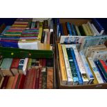 FIVE BOXES OF BOOKS, approximately one hundred and sixty titles to include fifty Hachette