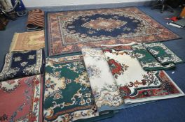 A QUANTITY OF RUGS, of various styles and sizes, largest rug, 290cm x 200cm (11)