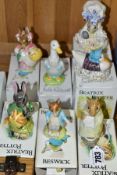 SEVEN BOXED BESWICK BEATRIX POTTER FIGURES, BP-3b comprising Chippy Hackee, Jemima Puddleduck Made a