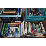 BOOKS, approximately 150 titles in six boxes, mostly hardback, subjects include Geography, several