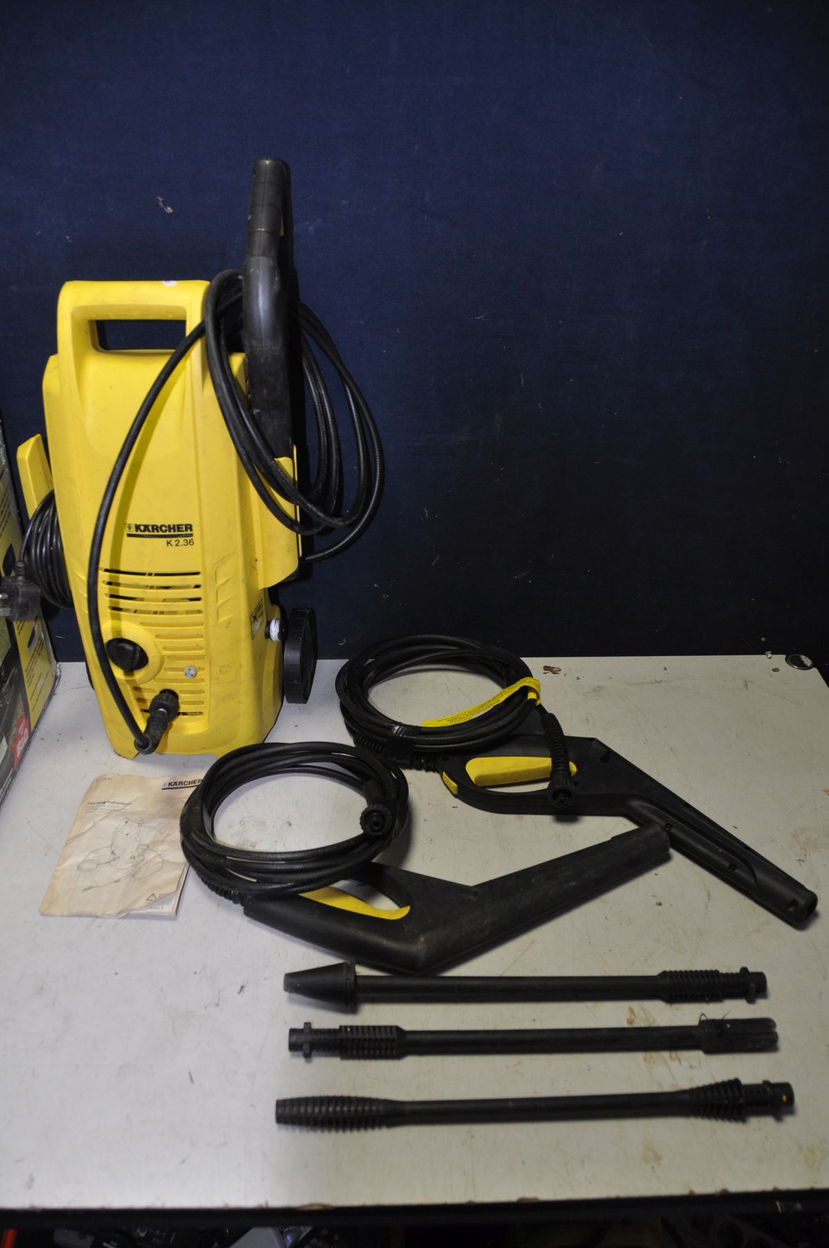 A KARCHER PRESSURE WASHER model No k2.36 with three handguns with lances (PAT pass and working) - Image 2 of 2