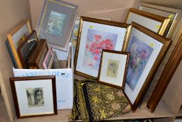 PAINTINGS, PRINTS AND MIRRORS ETC, to include amateur watercolours one signed B Cunningham, subjects