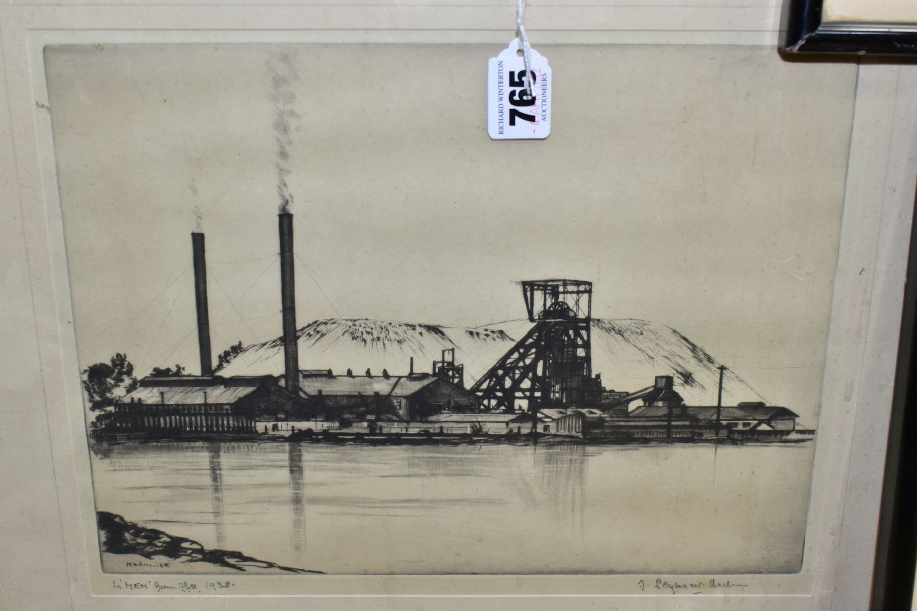 FRANCIS SEYMOUR-HADEN (1818-1910) a signed etching of a coal mine, signed to lower margin with - Image 4 of 5