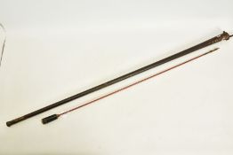 AN ANTIQUE 50 1/2'' MATCHLOCK JEZAIL MUSKET BARREL,bearing evidence of hammered gold inlay at the