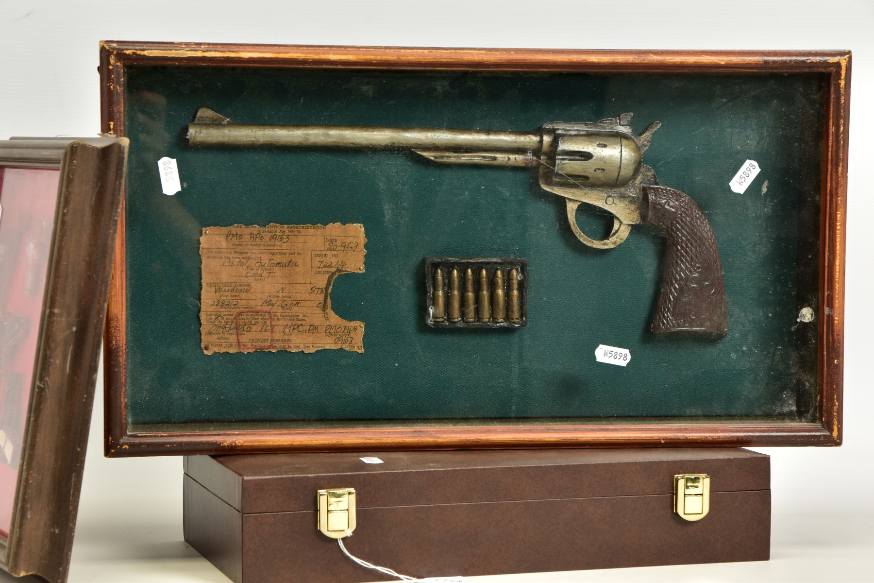 A THREE TIER CASE COVERED WITH SIMULATED LEATHER CONTAINING THE 'LEGENDARY GUN COLLECTION' BY - Image 3 of 5