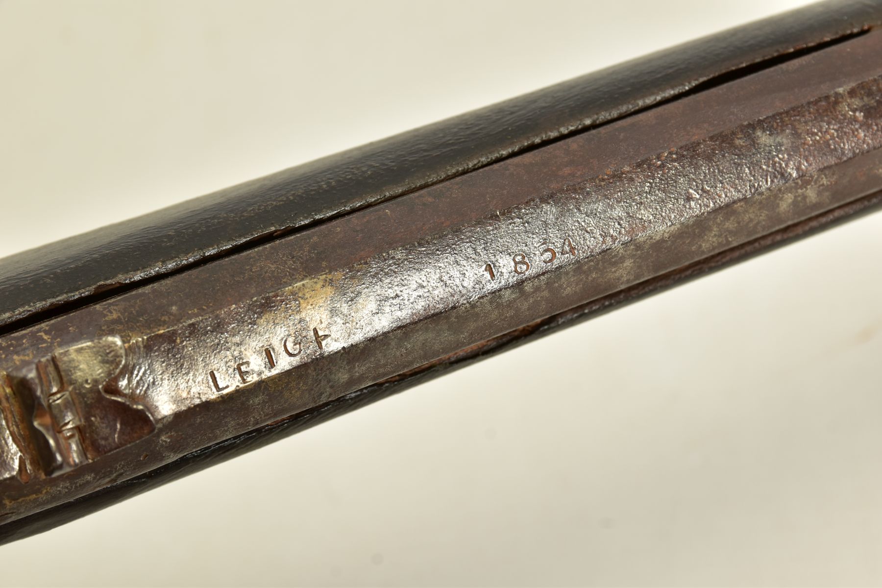 A PERCUSSION RIFLE, made in a native armoury of inferior quality and in poor condition, its 30” - Image 16 of 16