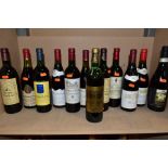 WINE, twelve bottles of red wine comprising one bottle of Chateau Cantenac Brown Margaux, Grand