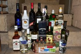 ALCOHOL, Sixteen bottles of assorted Alcohol to include two bottles of Jameson Irish Whiskey (one