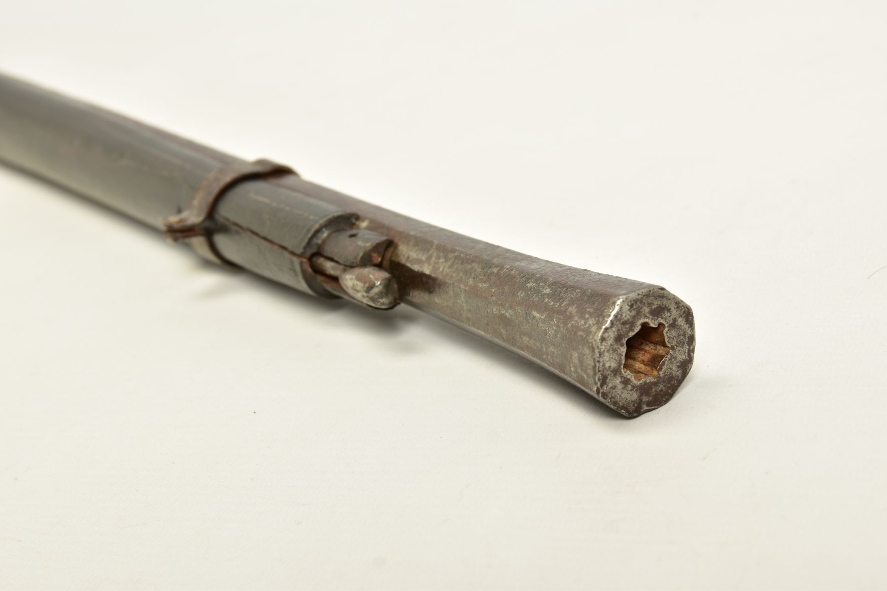 A PERCUSSION RIFLE, made in a native armoury of inferior quality and in poor condition, its 30” - Image 15 of 16