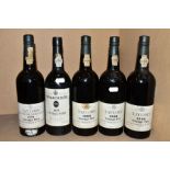 VINTAGE PORT, five bottles of Vintage Port comprising 3 x Taylor’s 1985, 20.5% vol. 75cl. 1 x