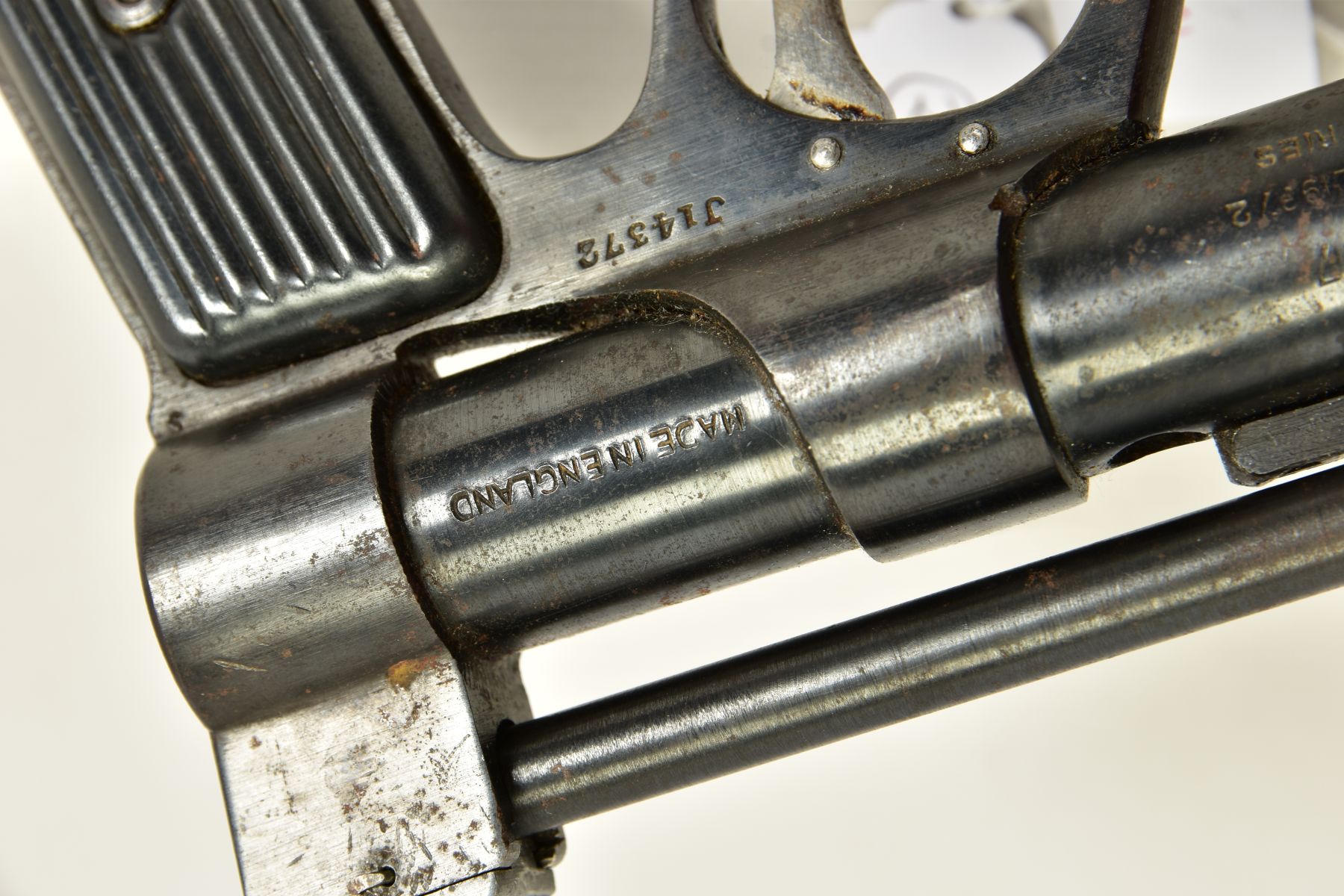 A .177'' WEBLEY & SCOTT JUNIOR PRE-WWII, serial number J14372 fitted with tin grips and in good - Image 3 of 8