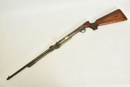 A .177'' B.S.A IMPROVED MODEL D AIR RIFLE , fitted with a 19½'' barrel chamber stamped ‘The B.S.A.