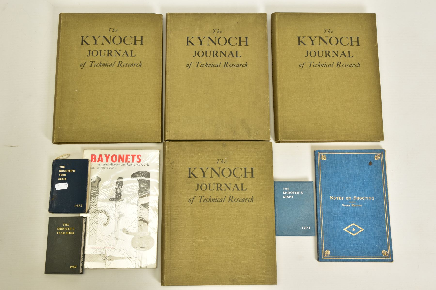 KYNOCH JOURNAL OF TECHNICAL RESEARCH VOLUMES 1,2,3 (2 copies of Vol 3), 9th Edition of ‘Notes on